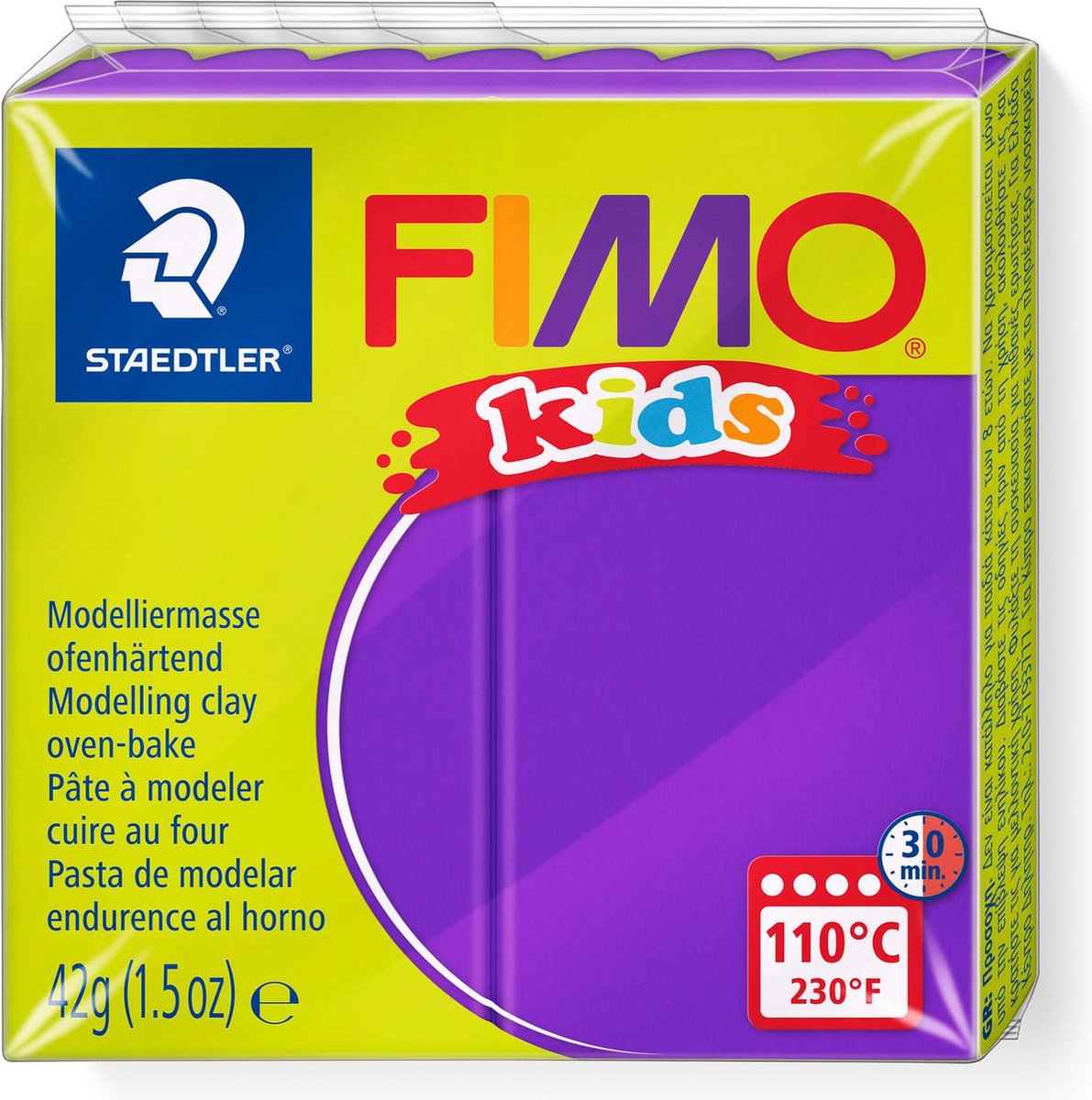 Fimo kids boetseerklei 42 g lila