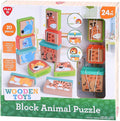 Playgo play houten blokpuzzel dieren - educatief speelgoed 20-delig.