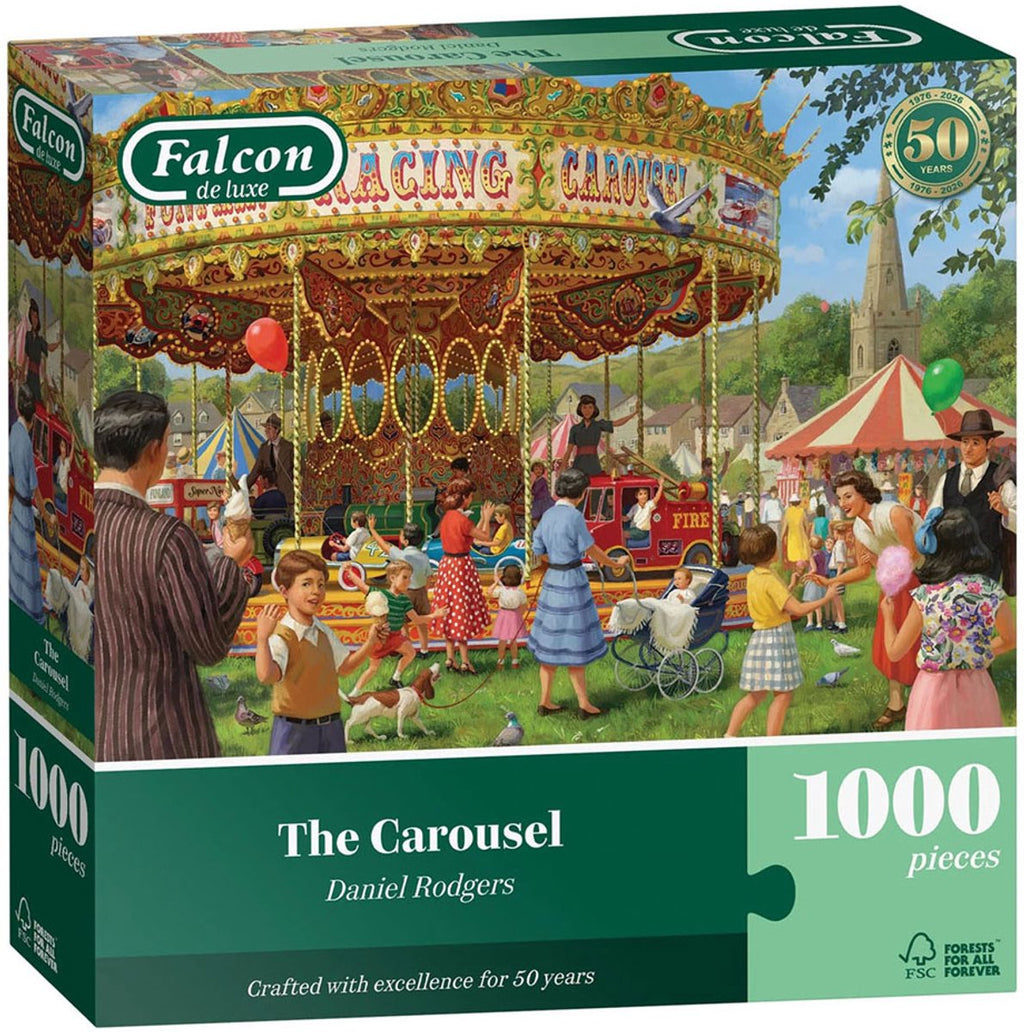 Falcon - puzzel - legpuzzel 1000 stukjes - the carousel - multicolor.