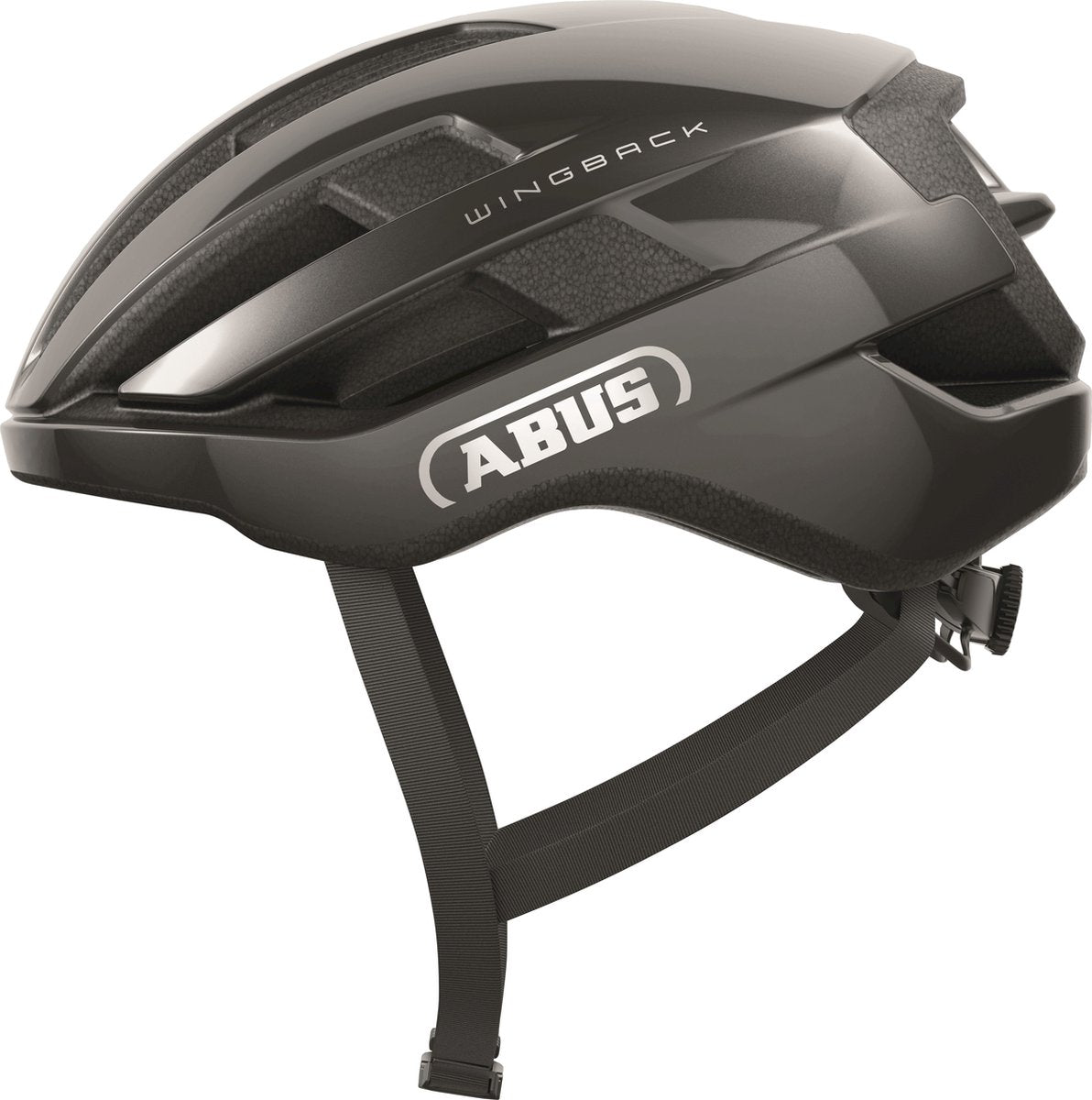 ABUS - ABUS Fietshelm wingback titan l - 57-61 cm - zilver - geschikt voor gebruik op racefietsen - gravelbikes - 270 g