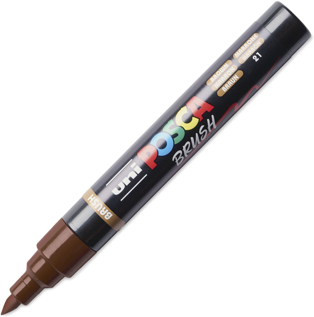 Uni Posca - Uni Posca brushmarker pc5br bruin - brushpunt 1-4 mm
