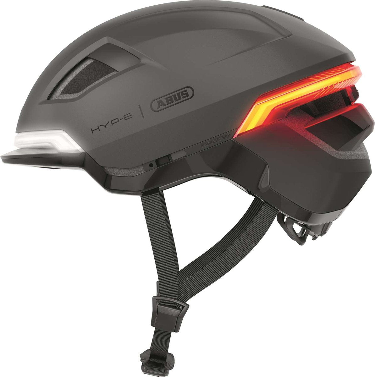 ABUS - ABUS Fietshelm hyp-e volcano titan s - 51-55 cm - zwart - geschikt voor gebruik op speed pedelecs - elektrische fietsen - snorfietsen - nta-8776 550 g
