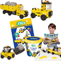 Clics - Clics builders 5-in-1 bouwblokken– duurzaam speelgoed gemaakt van gerecycleerde kunststof- bouwset 5 in 1 - speelgoed 45678 jaar jongens en meisjes- educatief speelgoed- montessori speelgoed- constructie speelgoed