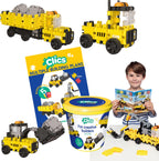 Clics - Clics builders 5-in-1 bouwblokken– duurzaam speelgoed gemaakt van gerecycleerde kunststof- bouwset 5 in 1 - speelgoed 45678 jaar jongens en meisjes- educatief speelgoed- montessori speelgoed- constructie speelgoed