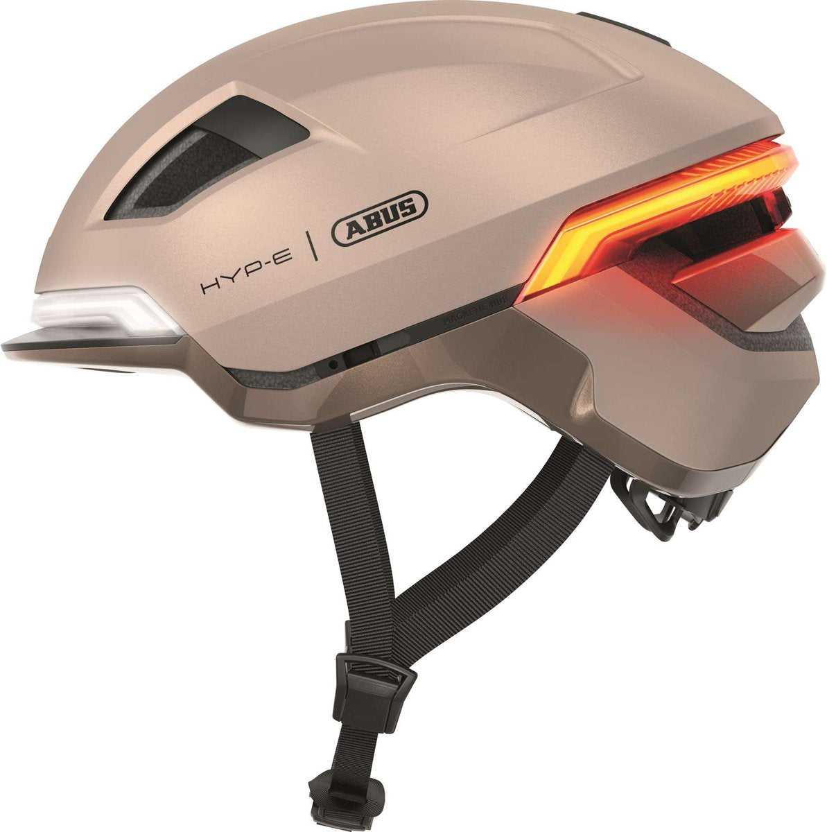 Abus fietshelm hyp-e champagne gold m - 54-58 cm - goud - geschikt voor gebruik op speed pedelecs - elektrische fietsen - snorfietsen - nta-8776 580 g