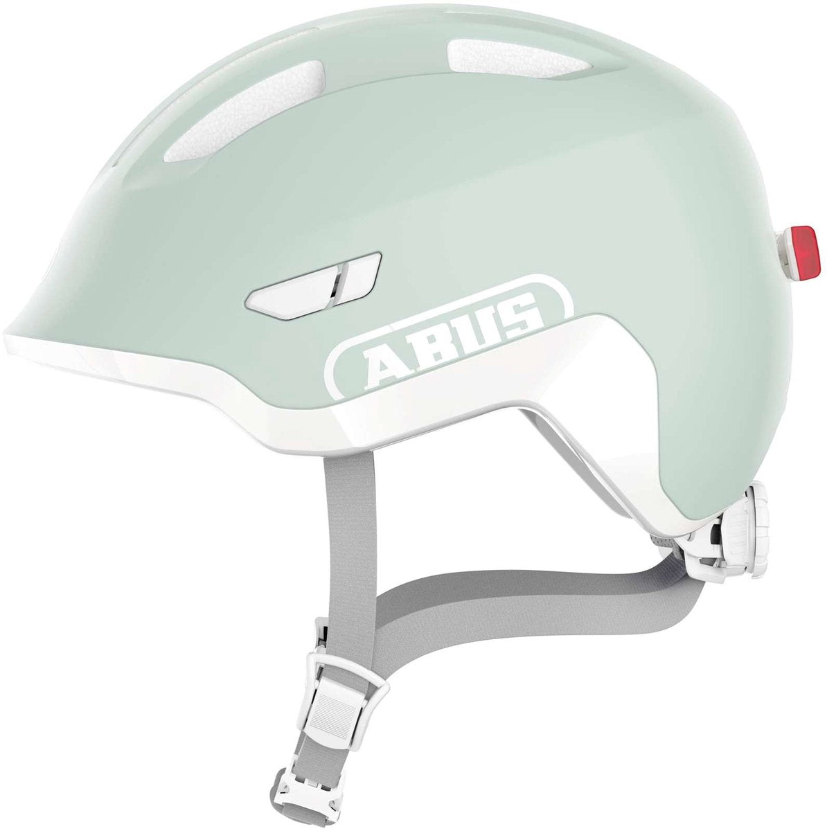 Abus fietshelm smiley 3.0 ace led pure mint s - 45-50 cm - lichtgroen - geschikt voor gebruik op kinderfietsen - 230 g s
