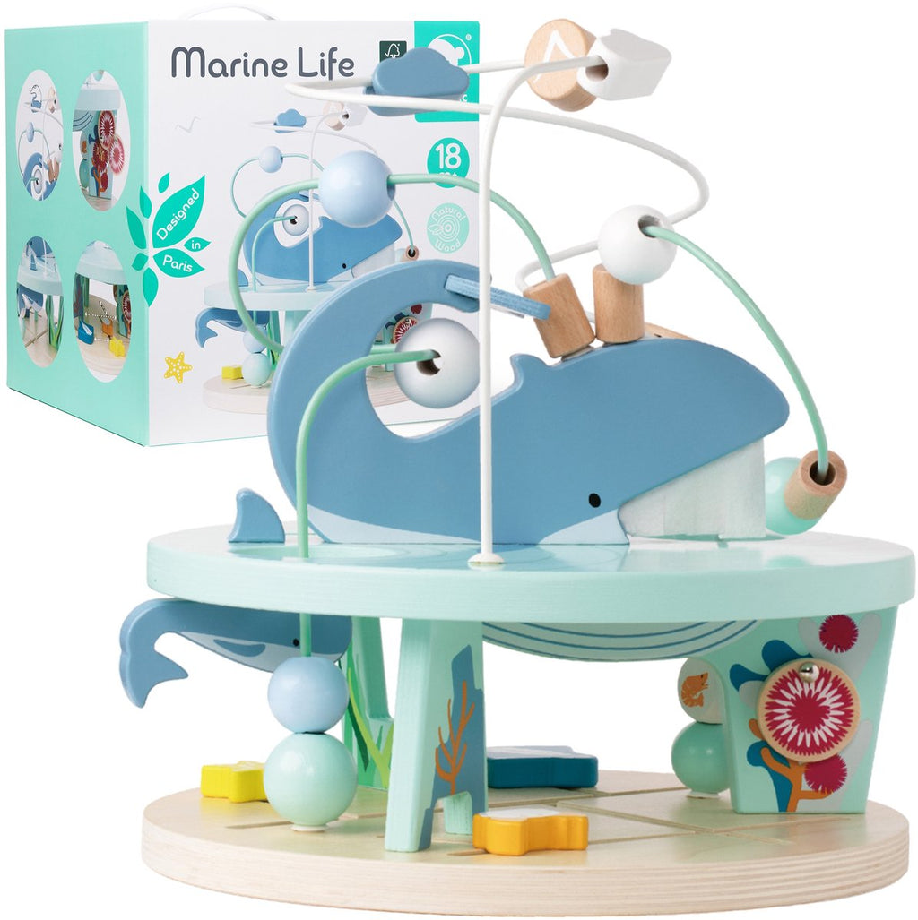 Classic world klassiek houten educatief doolhof met verweven zeeleven, 18m+ - uni
