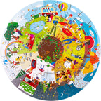 Bigjigs vier seizoenen ronde vloerpuzzel.