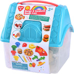 Playgo - go hamburger en sandwich kleiset in opbergdoos - 4 kleipotjes