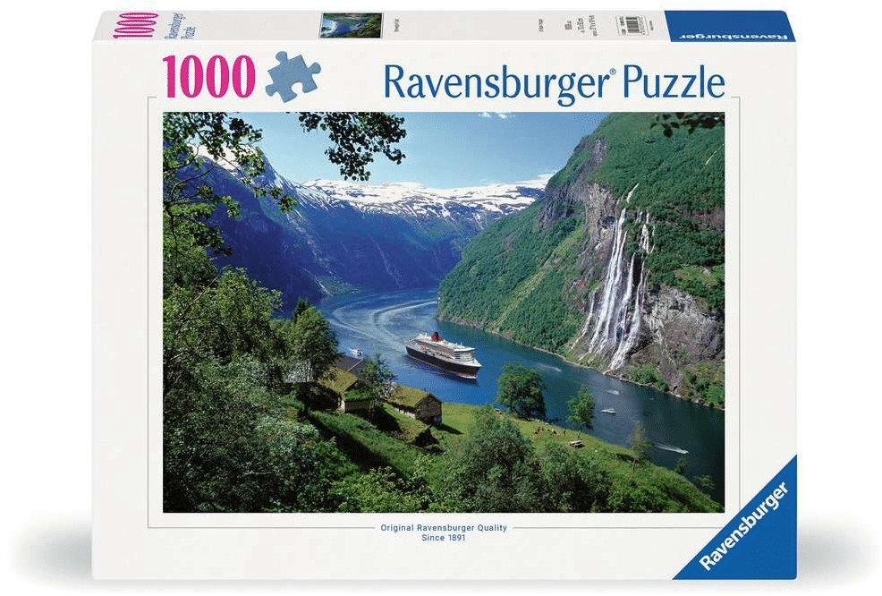 Ravensburger - puzzel landschap noors fjord - 1000 stukjes legpuzzel.