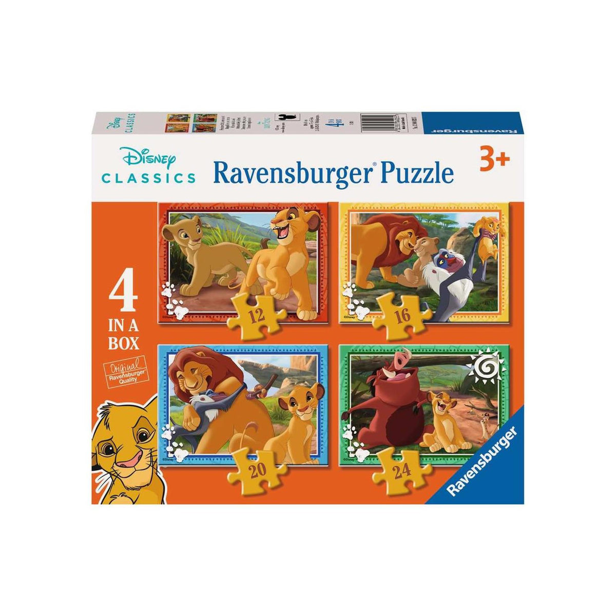 Ravensburger - puzzel the lion king - legpuzzel - 12 16 20 24 stukjes