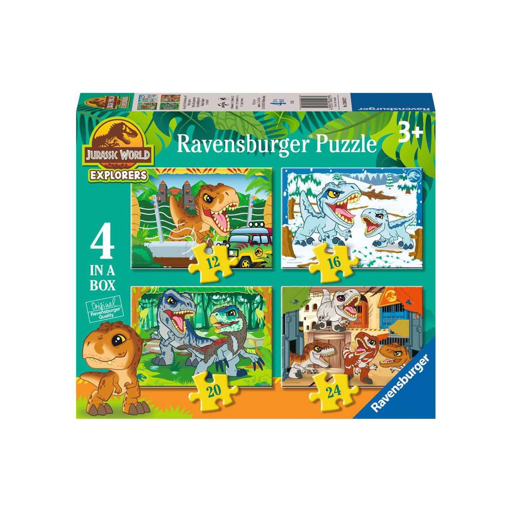 Ravensburger - puzzel jurassic world explorers - legpuzzel - 12 16 20 24 stukjes