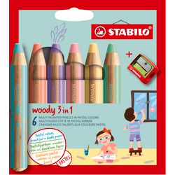 STABILO - STABILO woody 3 in 1 - multitalent potlood - set 6 st.