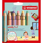 STABILO - STABILO woody 3 in 1 - multitalent potlood - set 6 st.