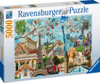 Ravensburger puzzel big city collage - legpuzzel - 5000 stukjes