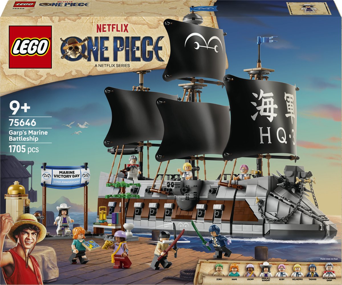 LEGO - one piece het slagschip van garp piraten speelgoed voor kinderen 75646