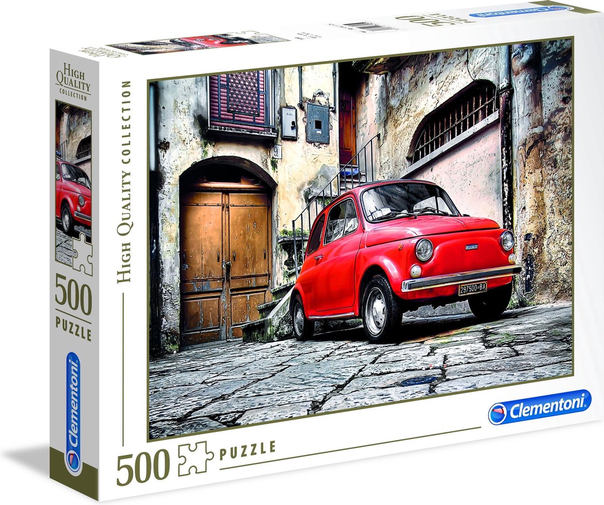 Clementoni - puzzel - 500 stukjes - italiaanse oldtimer - high quality collection - vanaf 10 jaar