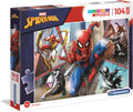 Clementoni - puzzel - 104 stukjes - spider-man - maxi kinderpuzzel - vanaf 4 jaar