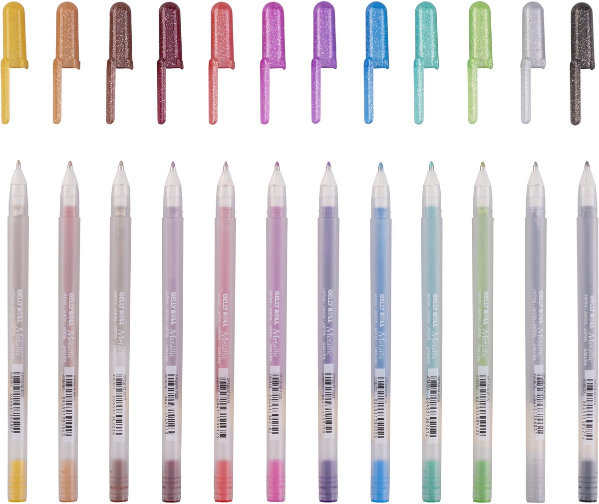 Sakura - Sakura unieke collectie van 12 gelly rolls metallic