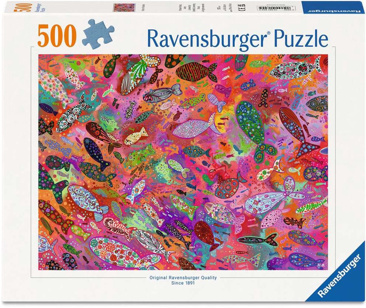 Ravensburger - – fish in fuchsia – legpuzzel – 500 stukjes