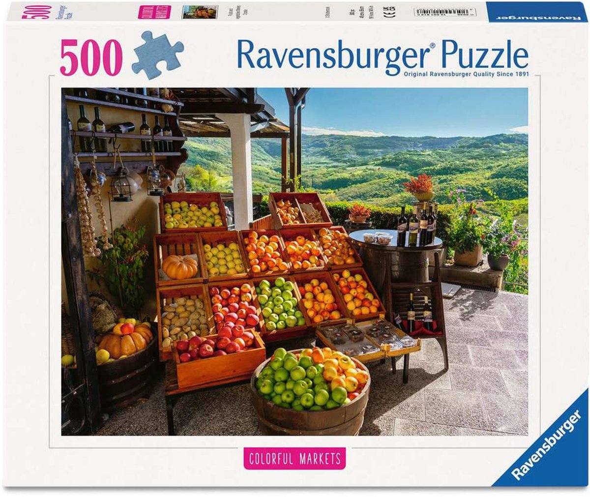 Ravensburger - – groente- en fruitmarkt kroatië – legpuzzel – 500 stukjes