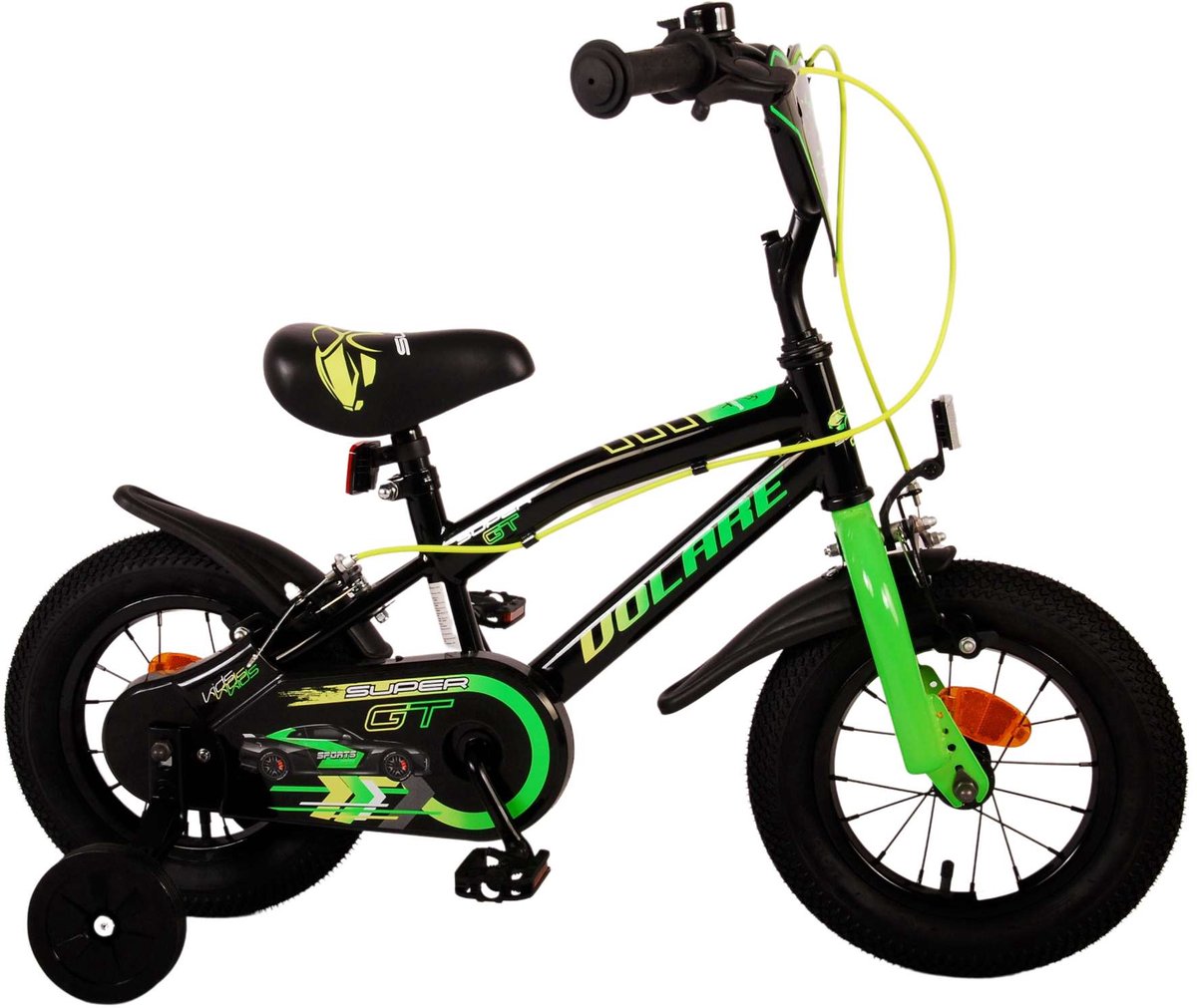 Volare - super gt kinderfiets - jongens - 12 inch - groen - twee handremmen