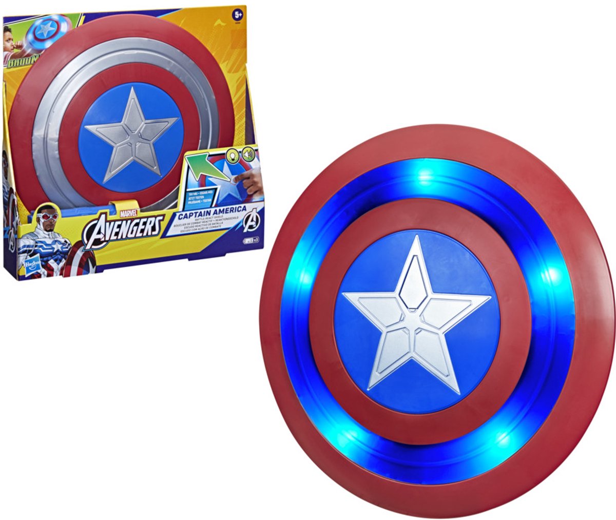 Hasbro - Hasbro Marvel avengers captain america battle-react schild