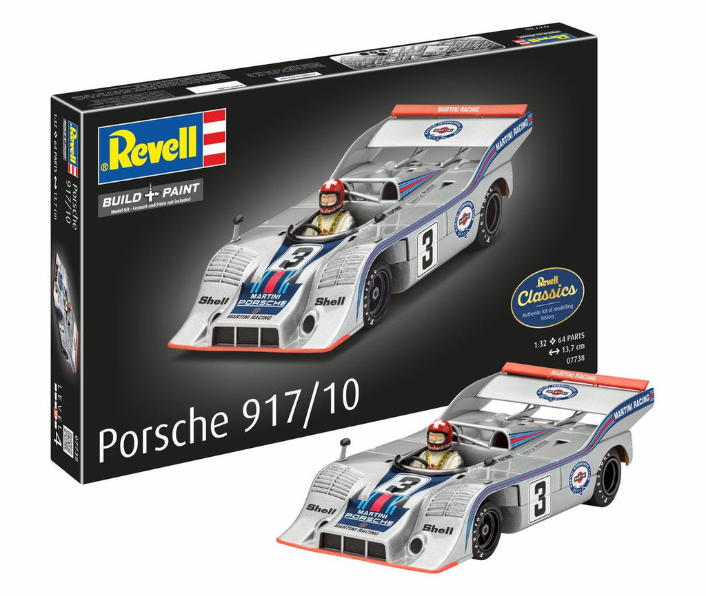 Revell - modelbouwpakket auto - 07738 porsche 917/10 - duitse rauto plastic - 1:32 - modelbouw