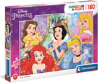 Clementoni - puzzel - 180 stukjes - princess - metallic finish - ecologisch verantwoord