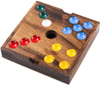 Engelhart - Engelhart Edelstenen spel – walnoothout – 183 x 183 x 4 cm – inclusief 60 edelstenen – strategisch bordspel –