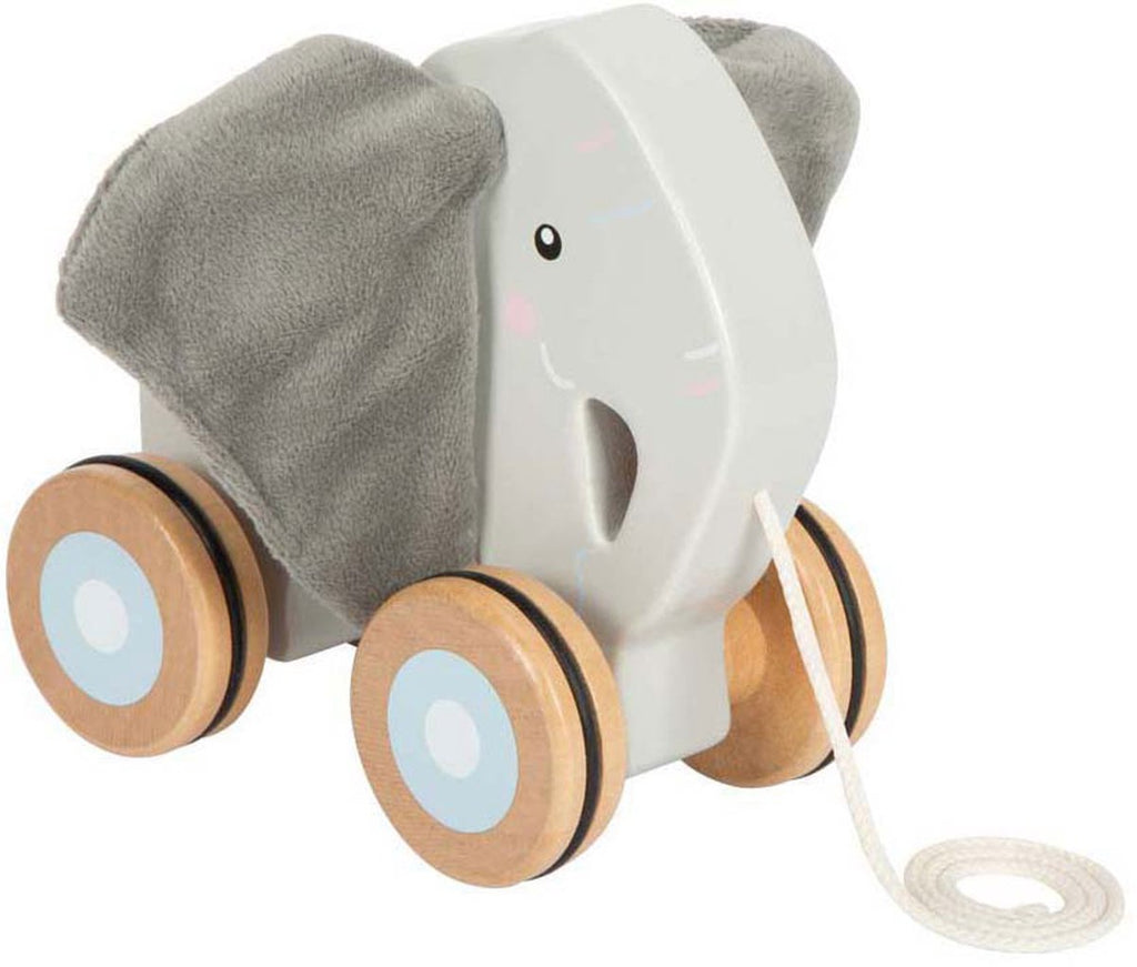 Small foot - houten trekolifant met knisperende oren