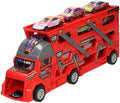 Lobbes Speelgoed- Lobbes SpeelgoedUitklapbare autotransporter met afschietfunctie - rood