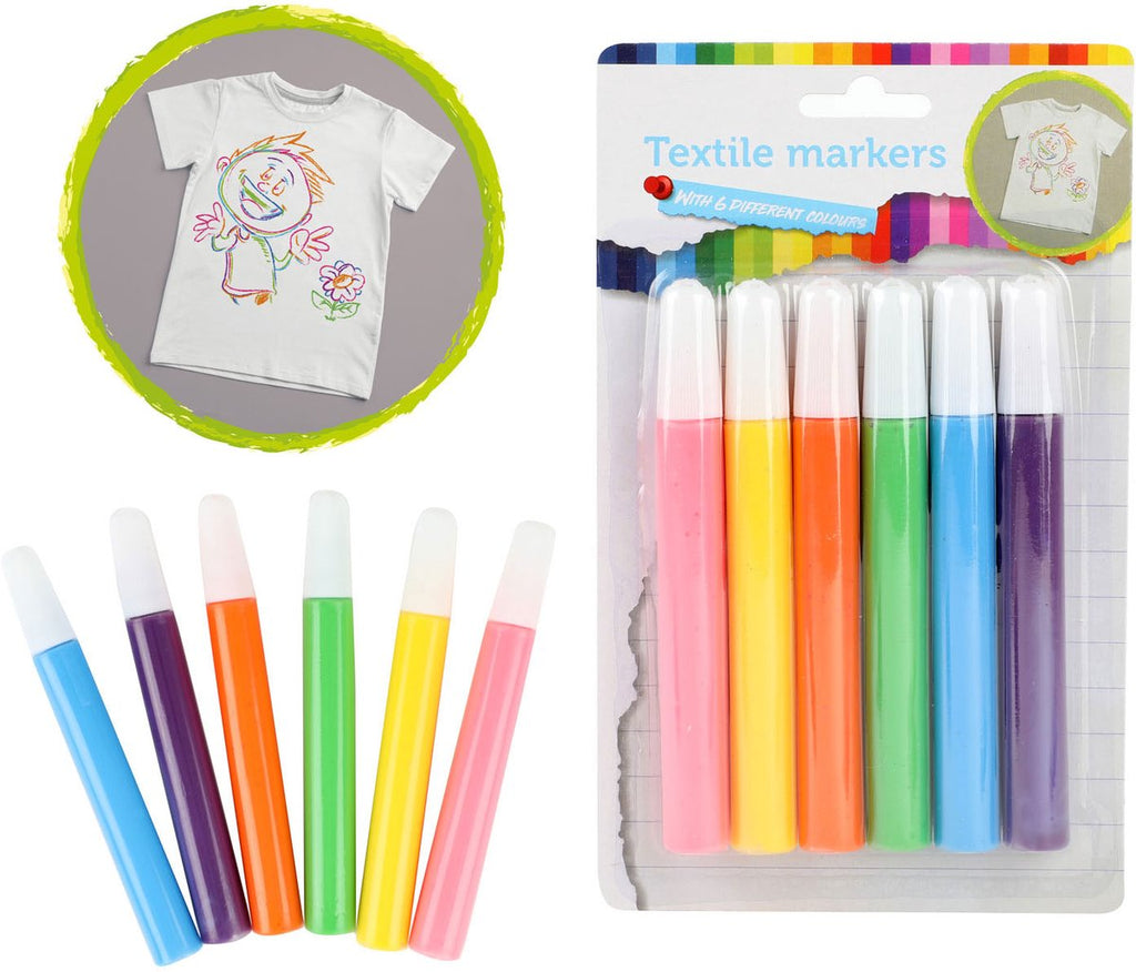 Toi-Toys - Toi-Toys Textielstiften tropical 6 stuks