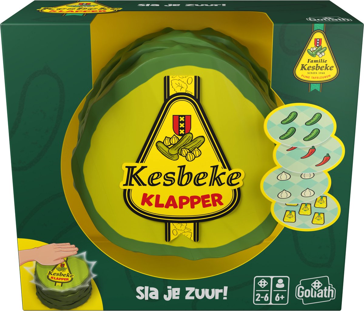 Goliath kesbeke klapper - kaartspel - actiespel - familiespel - sla je zuur!