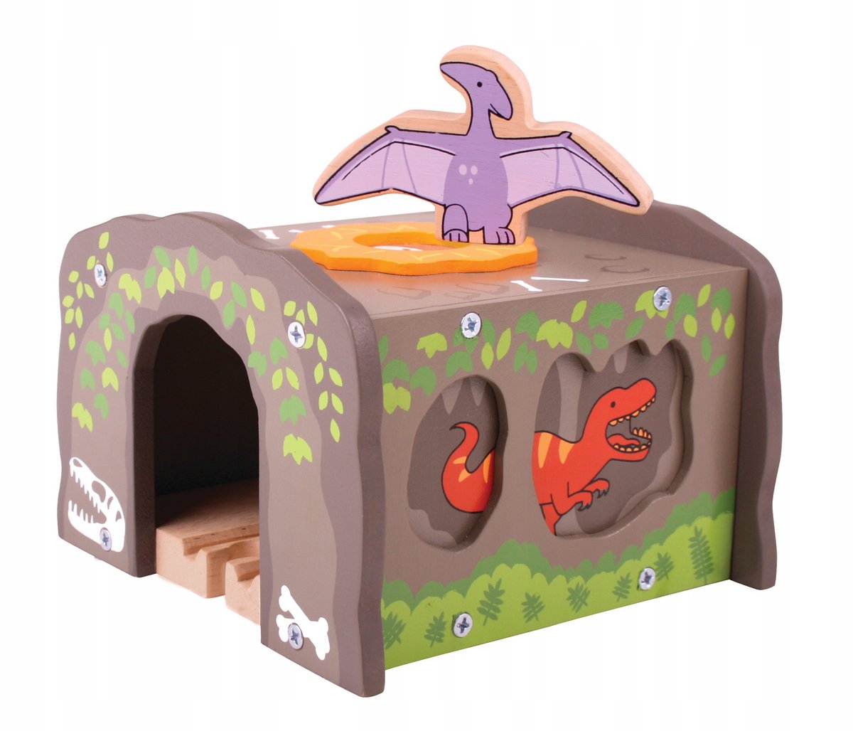 Bigjigs houten t-rex tunnel
