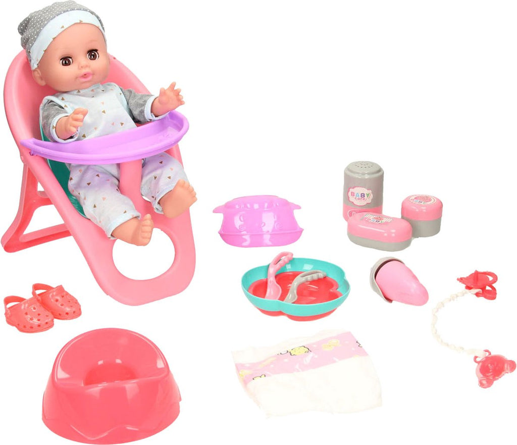 Lobbes Speelgoed- Lobbes SpeelgoedDeluxe poppenset etenstijd