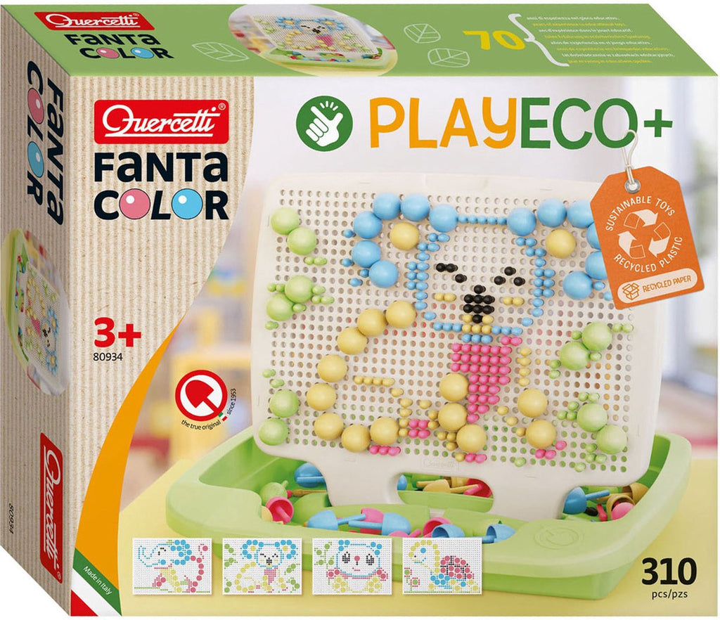 Quercetti play eco+ fantacolor insteek mozaïek (310-delig)