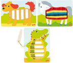 Goki houten weefpuzzels, 3st.