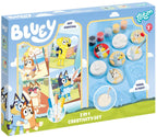Totum - Totum bluey 2 in 1 knutselset gips gieten en stempelkaarten maken - creatief speelgoed vanaf 5 jaar - cadeautip knutselen kleuters jongens en meisjes