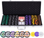 Longfield - Longfield Pokerset in zilveren koffer - high stake 500 chips 14gr.