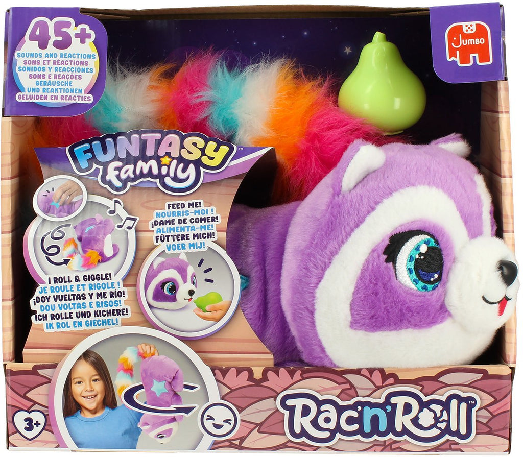 Funtasy family jumbo rac'n'roll interactieve rollende knuffel