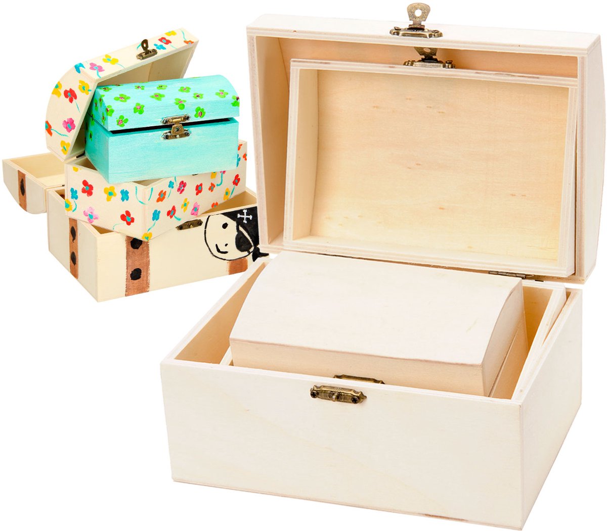Playwood - wood Versier je eigen houten schatkist 3st.