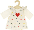 Heless - Heless Poppen ribfluwelen jurk hartjesconfetti 28-35 cm