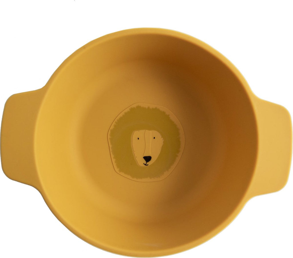 Trixie - siliconen kom mr. lion - kinderservies - 100% food grade silicone -vaatwas en microgolf bestendig - leeuw