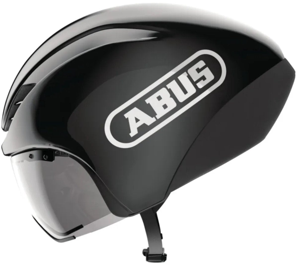 Abus fietshelm gamechanger tt 1.1 shiny black l - 57-61 cm - zwart - geschikt voor gebruik op tijdritfietsen - 390 g