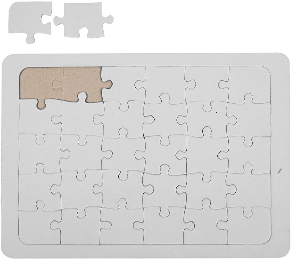 Creativ Company - Creativ Company Kartonnen puzzel wit - 15x21cm
