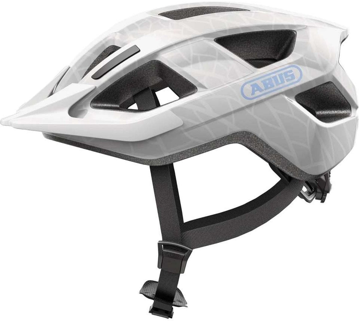 ABUS - ABUS Fietshelm aduro 3.0 led white art m - 52-58 cm - wit - geschikt voor gebruik op elektrische fietsen - stadsfietsen - 315 g