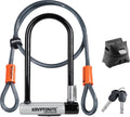 Kryptonite - Kryptonite kryptolok standard mini-7 beugelslot met kabel – fiets – art-2 slot – beugelslot (elektrische) fiets – 178x82 cm - kabel 120 cm lang – oranje/zwart