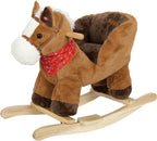 Small Foot - houten schommelpaard bruin met zitje en geluid