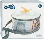 Small foot - houten trommel wilde dieren met stokken, 3dlg.